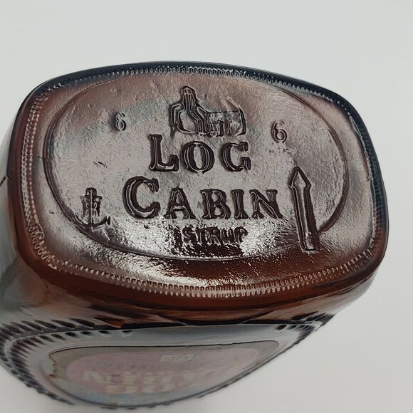 Vintage Bicentennial Log Cabin Syrup Flask - Picture 4 of 10